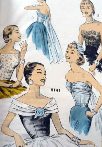 1950s History of Prom Party and Formal Dresses