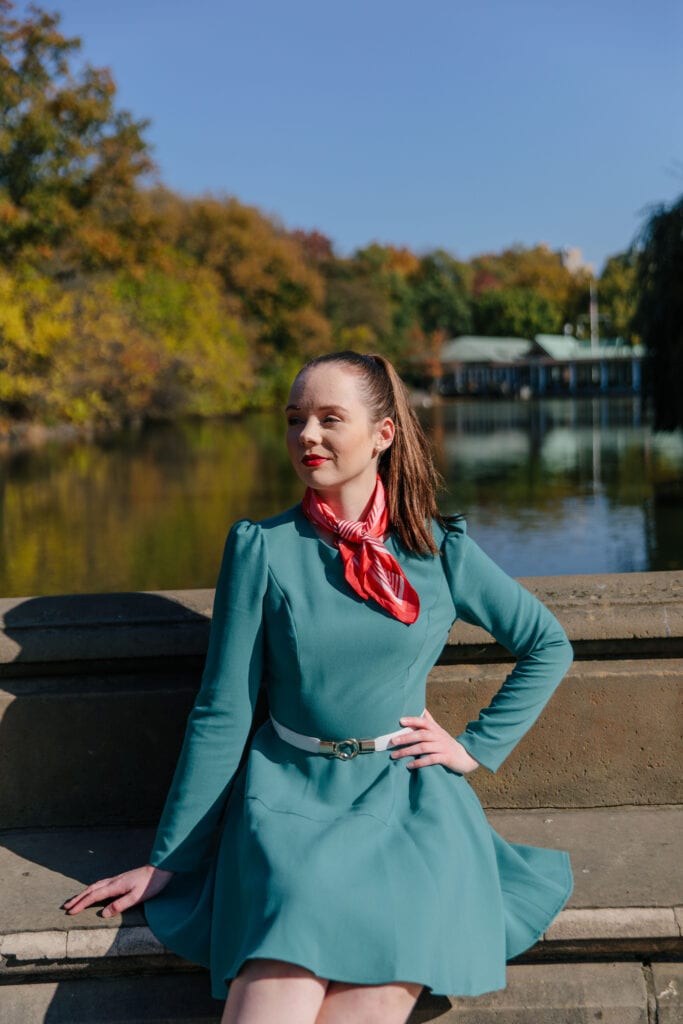 Dark Aqua Formal 80s Dress