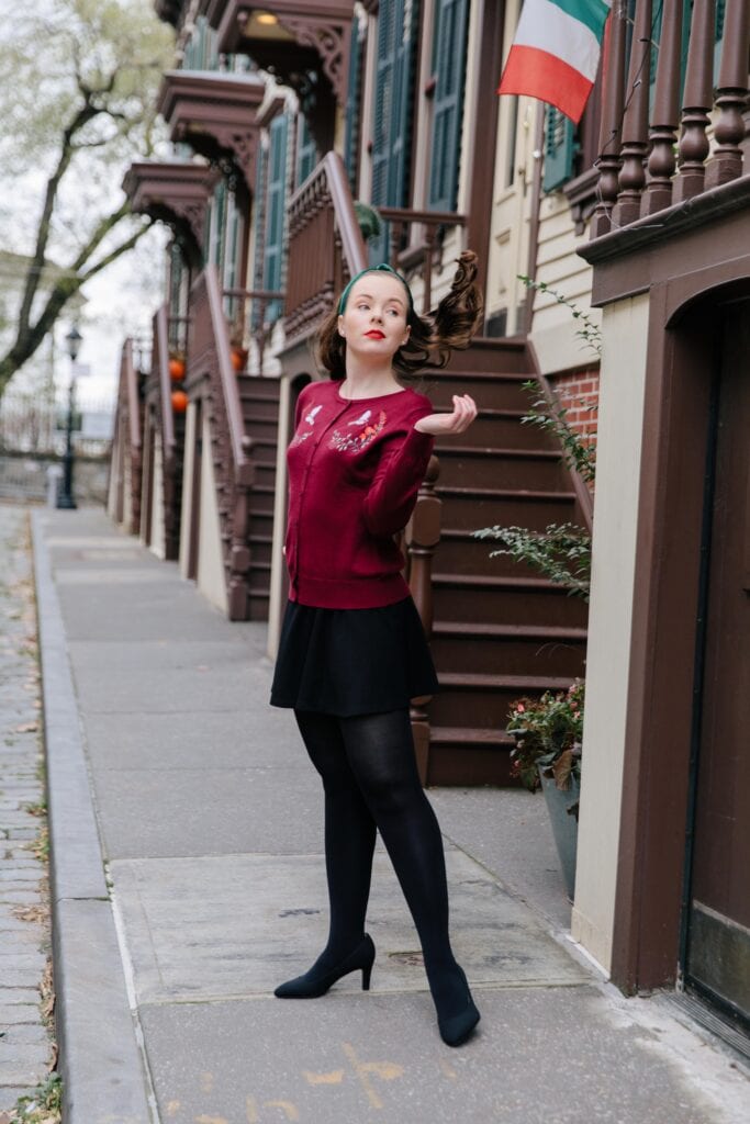 Embroidered Cardigan Holiday Style