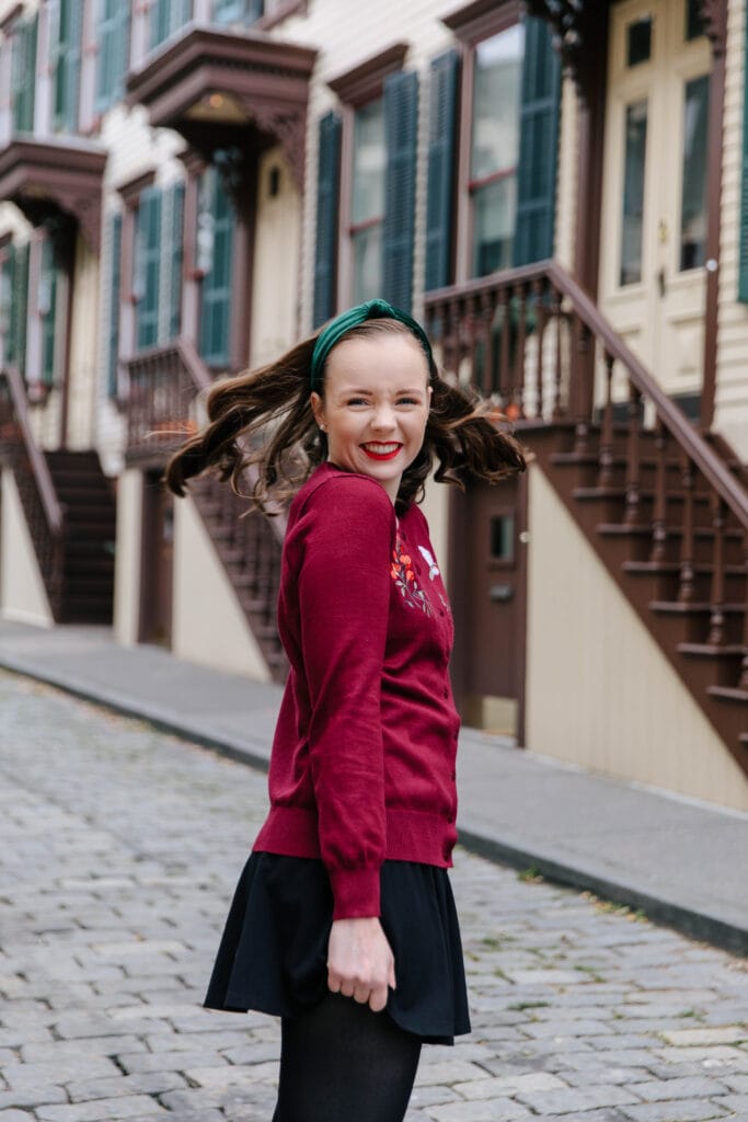 Embroidered Cardigan Holiday Style