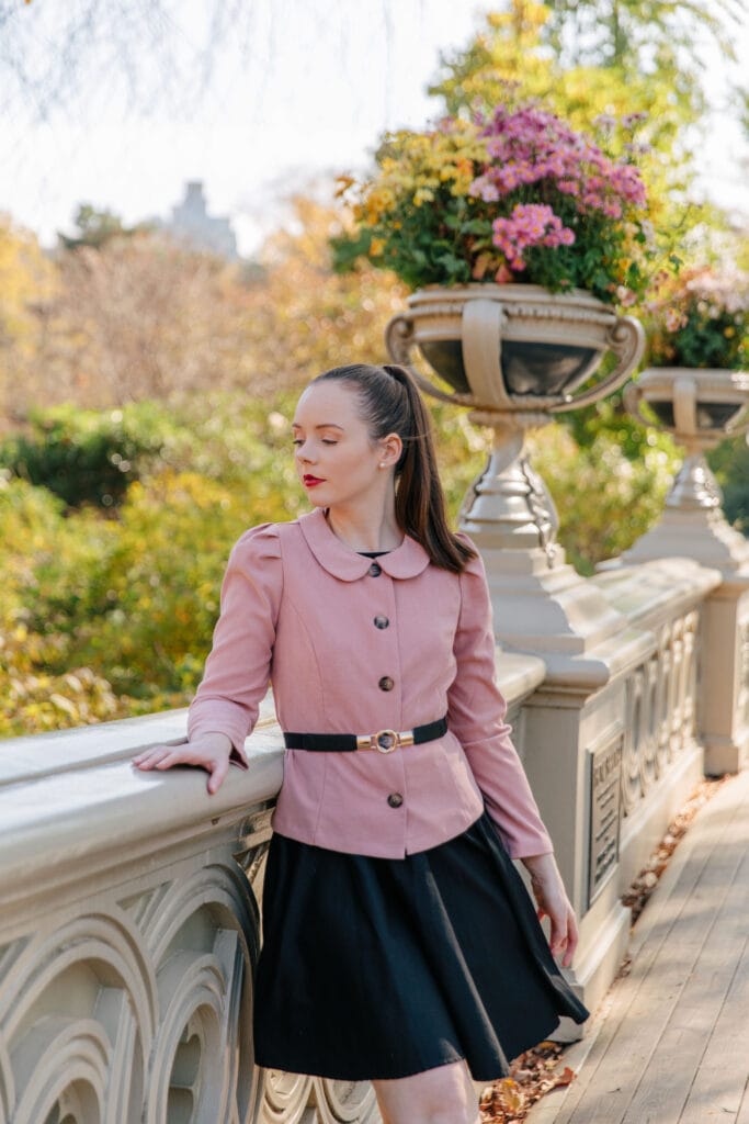 Woman in 1940s Inspired Clothing